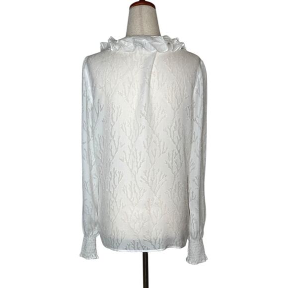 NWOT Paige Dianna Ruffle Silk White Blouse – Sz Small - Picture 8 of 15